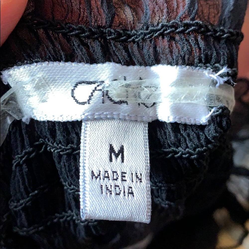 Cache embroidered sheer silk top - Picture 7 of 8